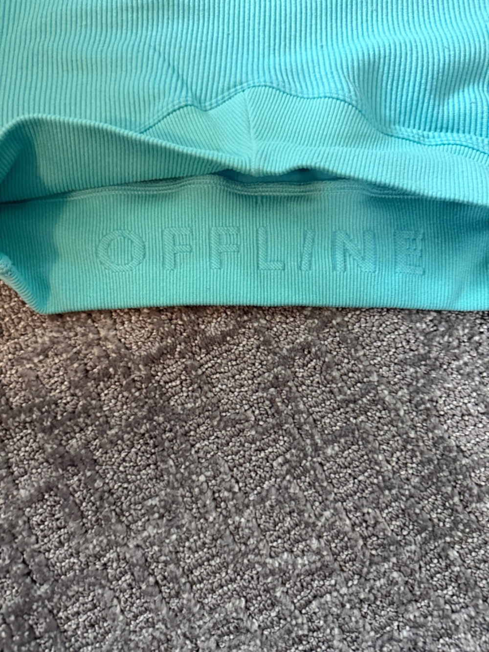 women’s Short Sleeve Crop Top Set - Pink & Aqua - Picture 3 of 5
